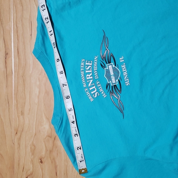 ❤ HARLEY-DAVIDSON | Live to Ride. Ride to Live. TEAL T-Shirt - Picture 8 of 11